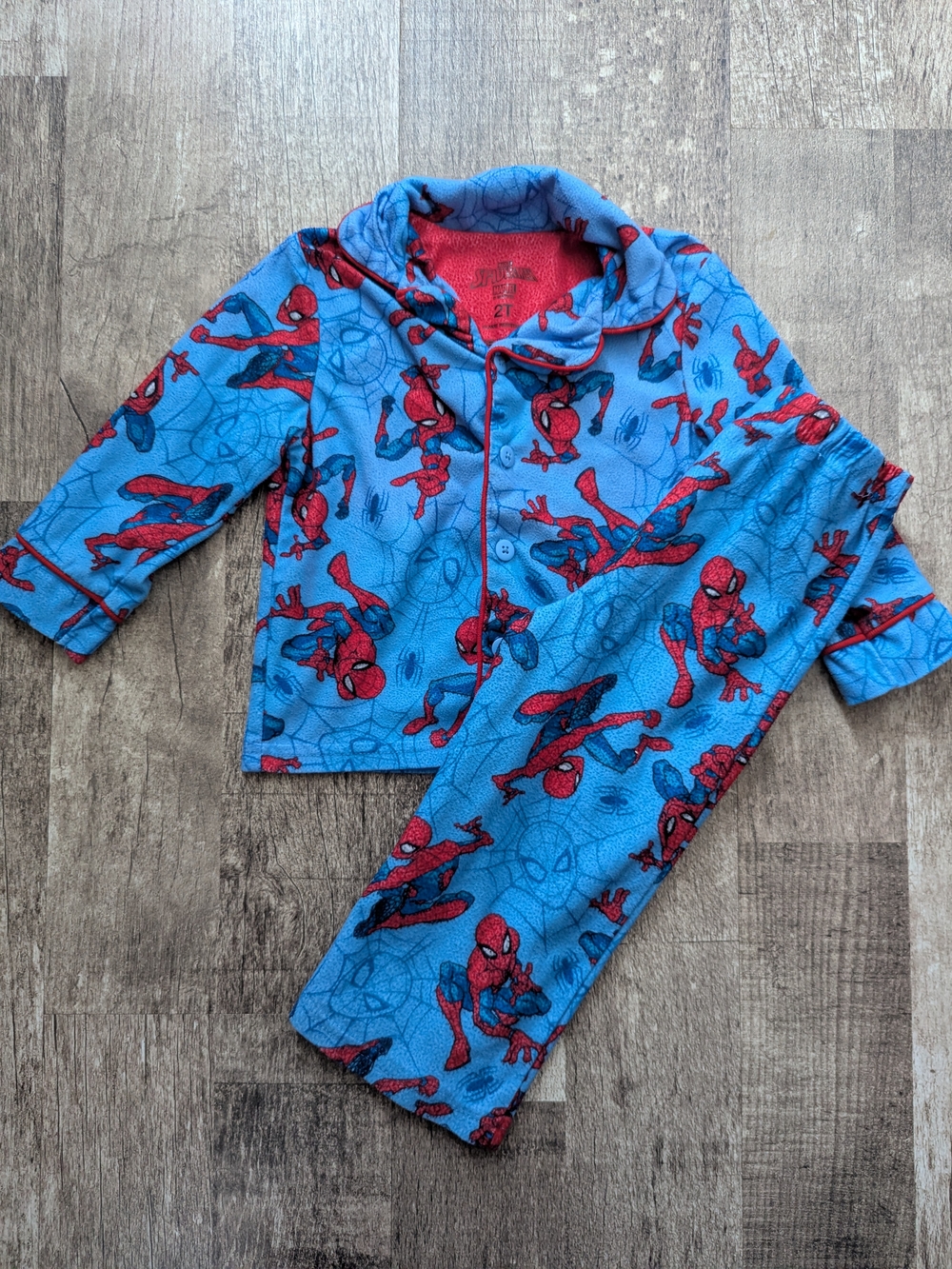 Marvel Spider-Man Blue & Red Toddler Pajama Set